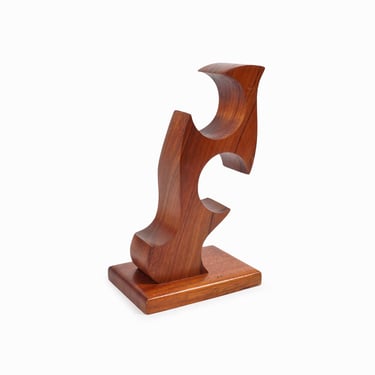 Abstract Wooden Sculpture Vintage 