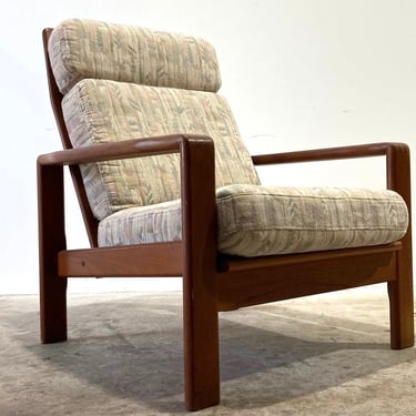 Vintage Scandinavian Bent Teak Lounge Chair 