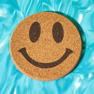 Smiley Face Cork Coaster