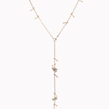 Juniper Lariat Pinned Rough Diamond Necklace