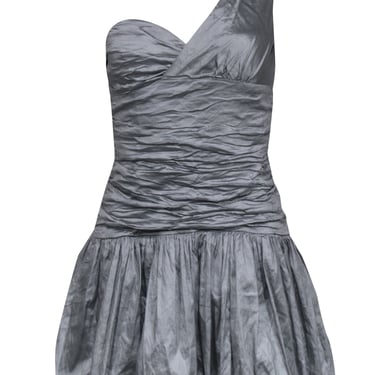 BCBG Max Azria - Grey One Shoulder Bubble Dress Sz 4