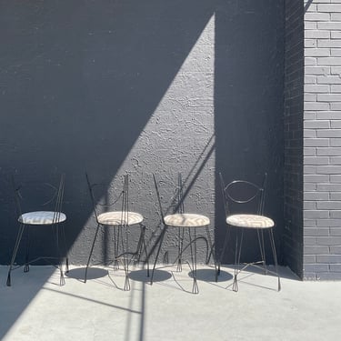 Wrought-Iron Tony Paul for Raymor Ice Cream Parlor Chairs