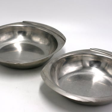 vintage Stainless Steel Serving bowls set of two made in Denmark 