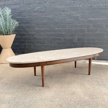 Mid-Century Modern Surfboard Style Stone Marble Coffee Table, c.1960’s 