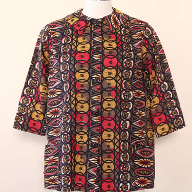 Midcentury Earthy Batik Top M