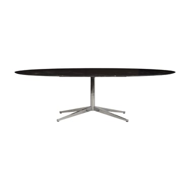 Florence Knoll Dining Table or Desk - Oval in Nero Marquina Marble