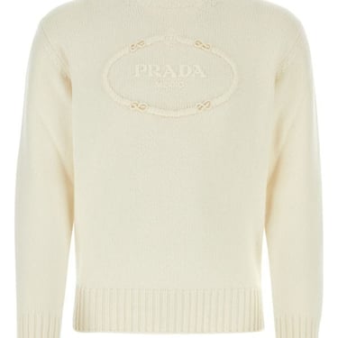 Prada Man Ivory Wool Blend Sweater