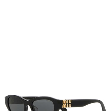 Miu Miu Women Black Acetate Miu Glimpse Sunglasses