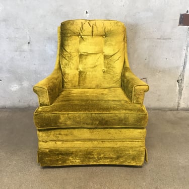 Mid Century Chartreuse Lounge Chair