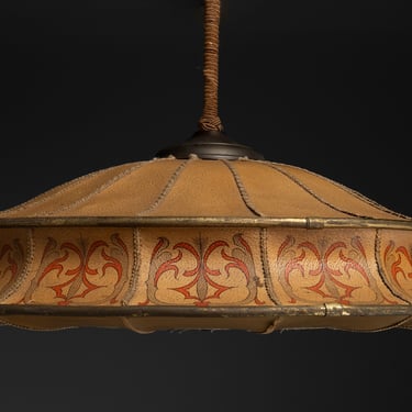 Embossed Leather Chandelier