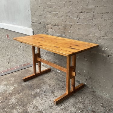 Knotty Pine Trestle Table