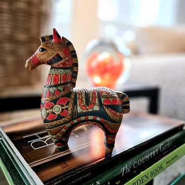 MCM Bitossi Style Ceramic Trojan Horse | Scandinavian Style Horse 