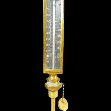 #Brass Steam Condensate Thermometer Circa late 1800's