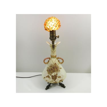 Refurbished Antique Royal Wettina Table Lamp with Dolphin Feet - Bohemia Austria - 16
