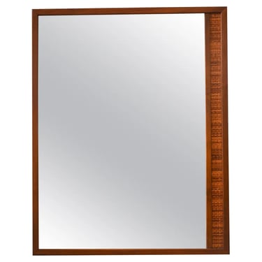 Walnut and Cane Wall Mirror by Drexel, ca. 1965