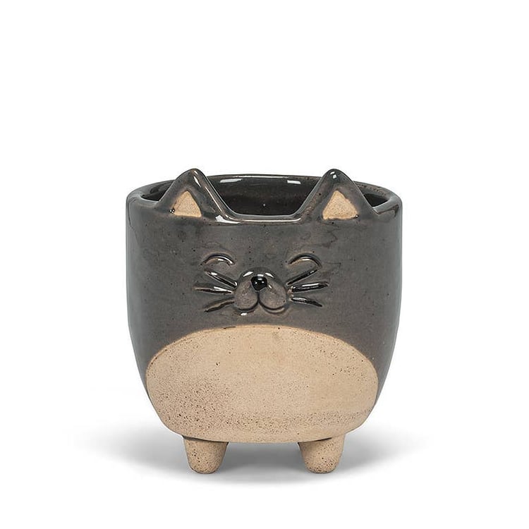 Sm Cat on Legs Planter-3&quot; H