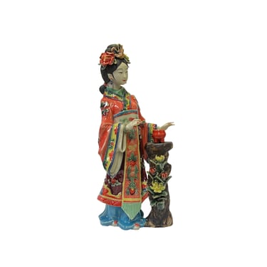 Chinese Oriental Porcelain Qing Style Dressing Court Lady Figure ws3139E 