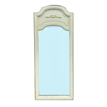 French Country Mirror by Dixie 46x19 LOCAL PICKUP Arched Vintage White Yellow Green Decorative Curved Rounded Provincial Style 