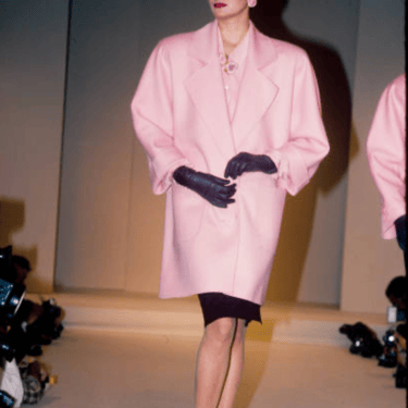 OSCAR DE LA RENTA- 1985 Pink Oversized Wool Coat, Size 6