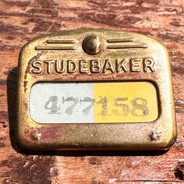 Rare 1930s Studebaker Employee Badge #477158 - Early 1900s Photo ID - Rare American Occupational Artifacts - Missing Reverse Pin - AS IS 