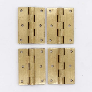 Set of Vintage 2 x 1.5 Brass Butt Cabinet Hinges