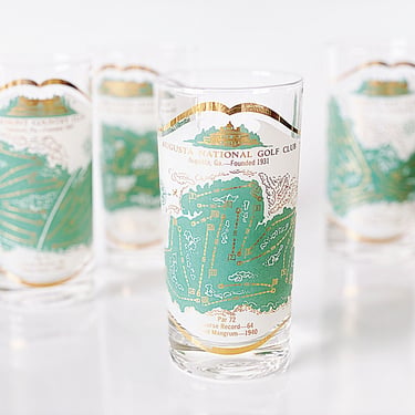 4 Famous Golf Course highball cocktail glasses Vintage PGA | Vintage  Biffann - Cincinnati, OH | ATTIC