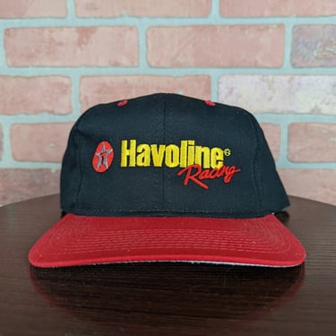 Vintage 90s Havoline Racing ORIGINAL Snapback Hat 