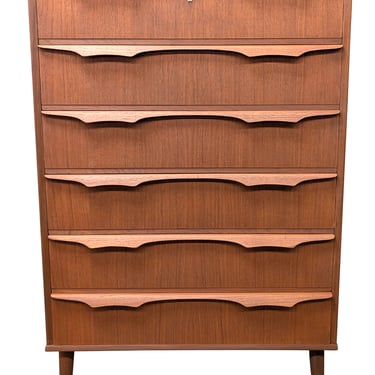 Tall Boy Teak Dresser - 012504