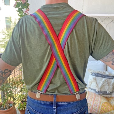 Vintage Rainbow Suspenders // LGBQT Pride Suspenders // Perfect Gift 