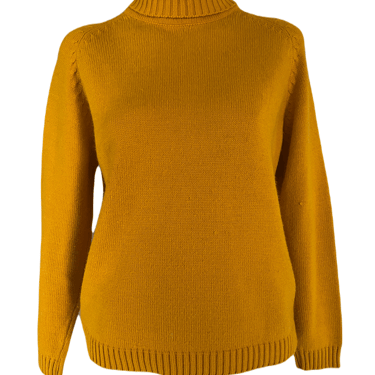 1960's Mustard Yellow Turtleneck Sweater Size M | Antique Sugar ...