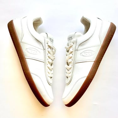 Vintage Tods Leather Tabs Sneakers White Designer Women’s Shoes 