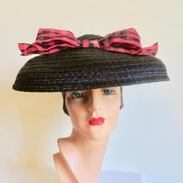 Vintage and new edwardian black medium brim hat from stores  display picture 1