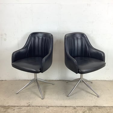 Mid-Century Swivel Chairs by Viko Baumritter- a Pair 