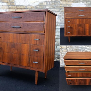 Walnut Chest With Double Drawer 