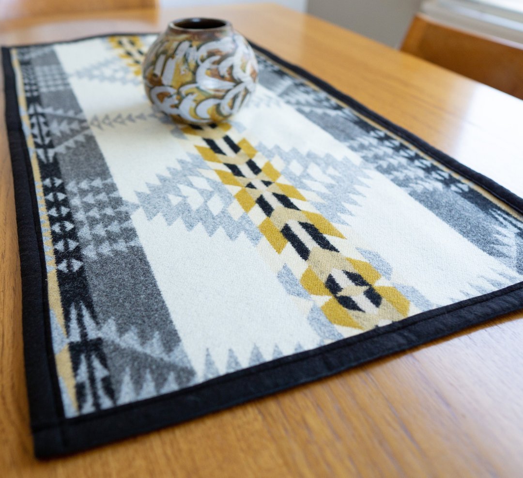 TABLE RUNNER with PENDLETON Wool - Rancho Arroyo Silver - | Covet ...
