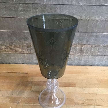 Etched Glass Goblet/Vase (Tacoma)