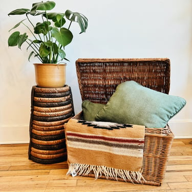 Tall Wicker Basket or Plant Stand