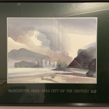 Framed Print Commemorating Vancouver's Centennial 1986