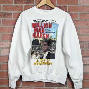 Vintage 1995 Million Man March ORIGINAL Crewneck Sweatshirt - Large 