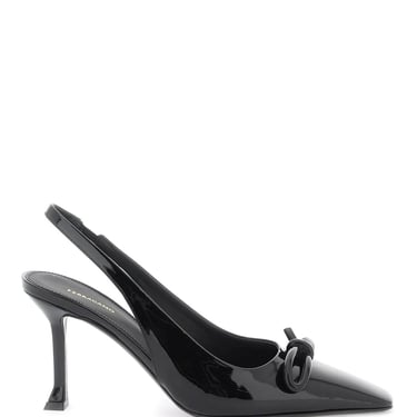 Ferragamo Asymmetric Slingback Pumps With Bow Women