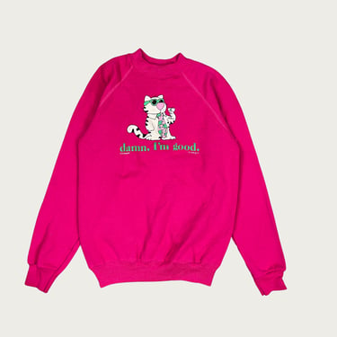 (S) 80s "Damn, I'm Good" Cat Sweatshirt