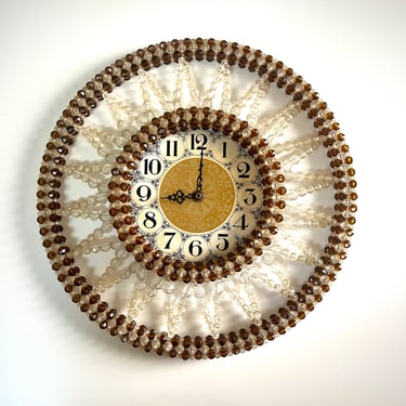 Vintage Beaded Wall Clock 