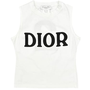 Dior White Logo Tank