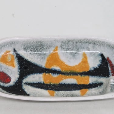Raymor Italy Ceramic Hand Painted Ashtray Tray 2851B