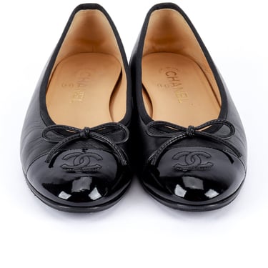 Cap Toe Leather Ballet Flats II