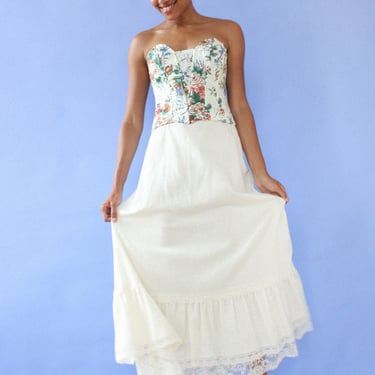 Gunne Sax Ivory Tier Skirt M