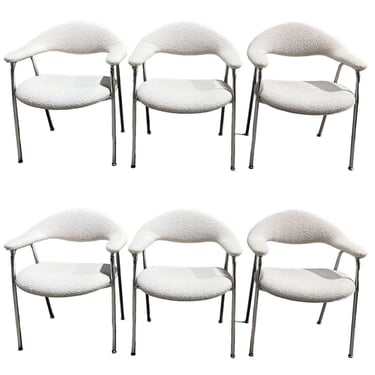 Postmodern Set 6 Dining Chairs/Side Chairs by Marble Imperial Design, 1970
