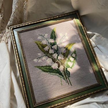 Needlepoint Lily of The Valley Art 