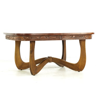 Witco Style Pulaski Oceanic Mid Century Dining Table with 1 Leaf - mcm 