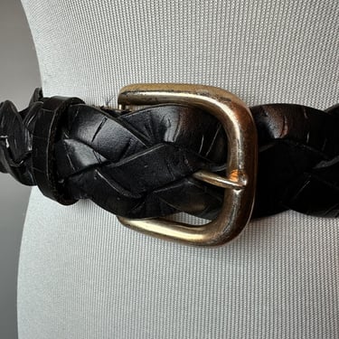 90s Black Leather and Concho Belt Small Size Vtg Leather and Concho Belt  Vintage Silver Colored Concho Leather Belt Western Fashion 